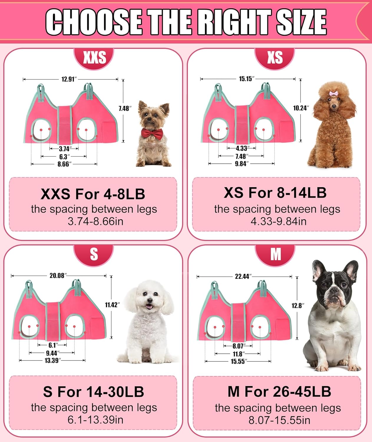 Dog Grooming Hammock, Medium Hanging Harness Holder Hanger for Nail Clipping,Nail Trimming Hammock,Dog Sling Restraint with Thick Fabric Neck Support for Claw Care