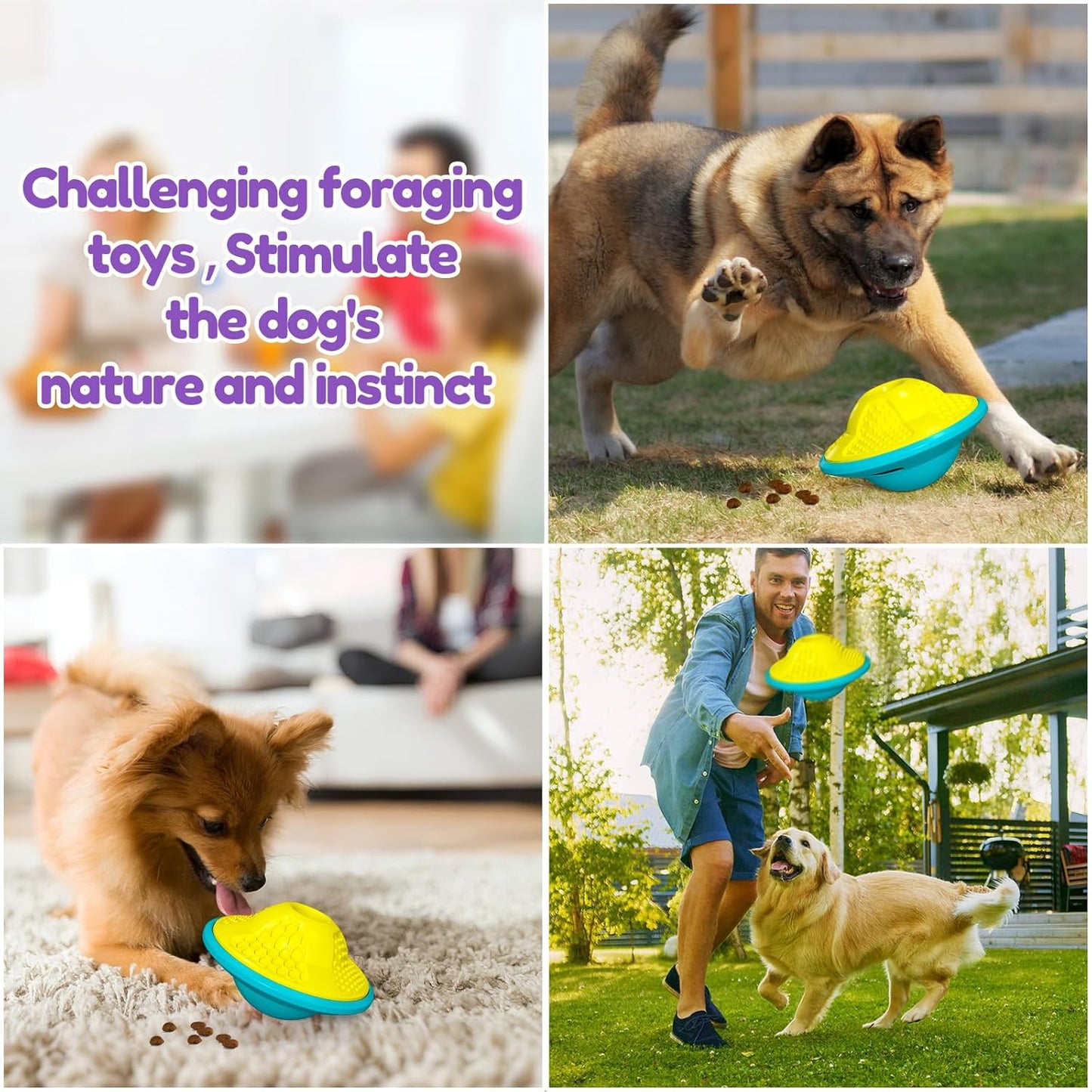Interactive Dog Puzzle Toy for Smart, Dog Enrichment Toys to Keep Them Busy, Treat Dispensing Dogs Slow Feeder & Stimulating Dogs Toy