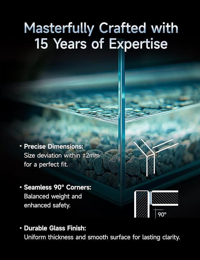 150G-3H-P Starfire Aquarium 60x24x24 H 12mm Built-in Overflow Peninsula Style