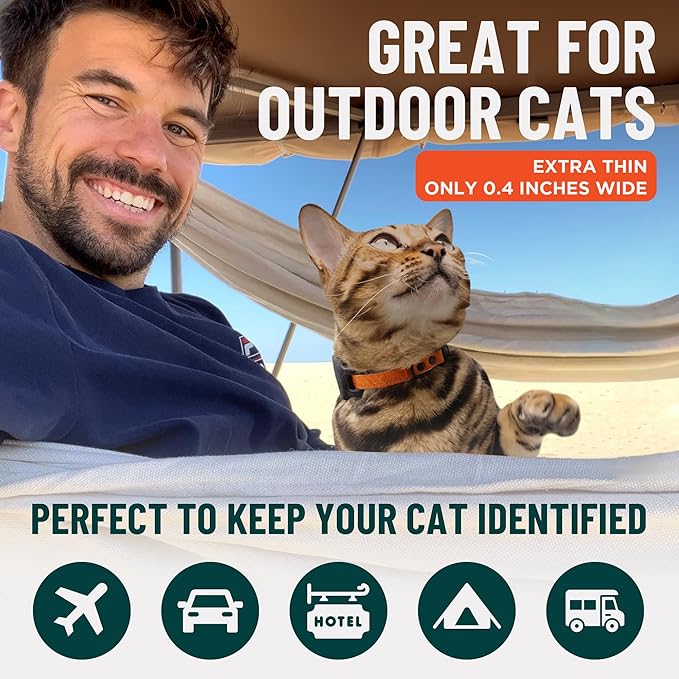 OutdoorBengal Ultra-Safe Quick Release Breakaway Kitten Collar - Cat Collar for Small Kittens Under 6 Months – Soft-Padded, Lightweight, Adjustable, Thin and Comfortable, No Bell (Pink, Kitten)