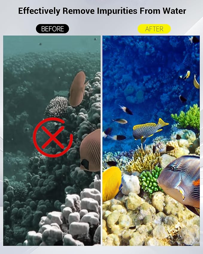 Prismora 8 Sets of Three-Stage Filtration Tank Filter Maintenance Kit for AquaClear 50 Power Filter, Compatible with 20-50 Gallon Aquariums