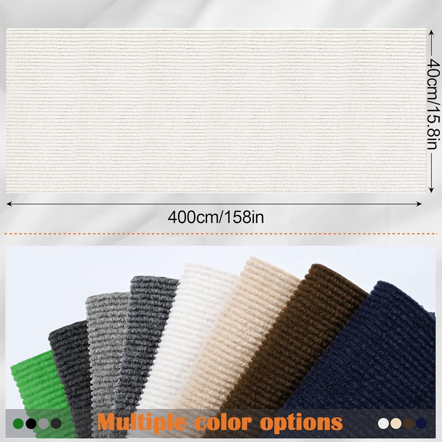 Cat Scratch Furniture Protector - 158" x 15.8" Trimmable Self-Adhesive Cats Claws Scratch Pads, DIY Cat Climbing Couch Protector for Scratch Post Cat Tree Replacement Indoor (Cream White)