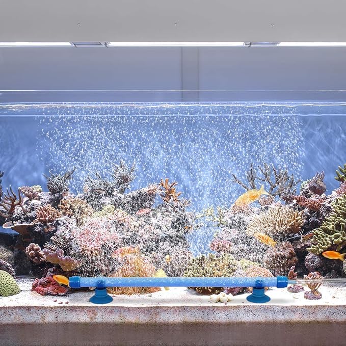 Quickun Aquarium Air Stone Bubble Wall Tube Oxygen Diffuser Bar Decor Accessory for Fish Tank 10 Inch Length,5PCS