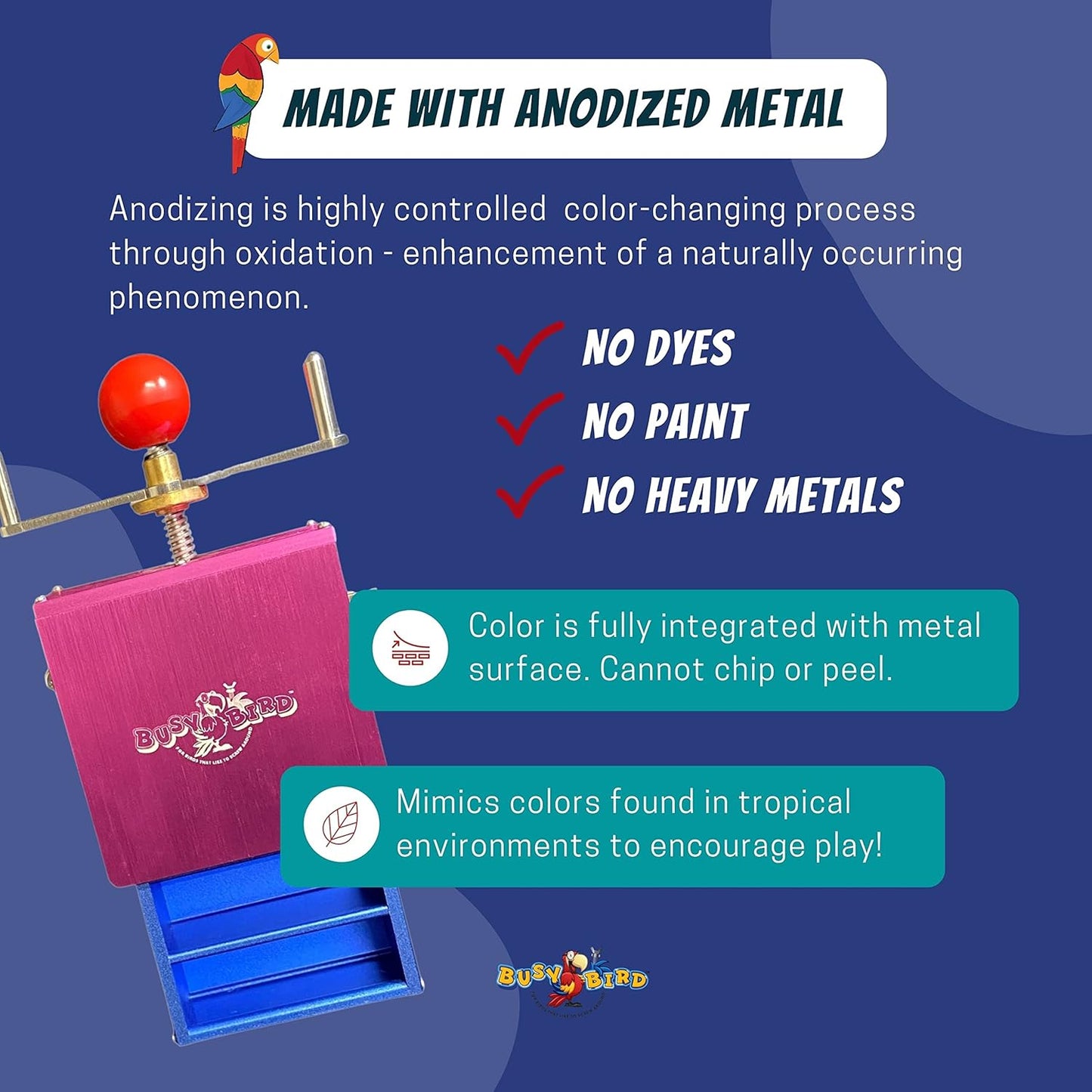 Ele-Waiter Foraging Bird Toy | Interactive Treat Dispenser | Promotes Natural Foraging Behavior | Bird Cage Accessories for Medium to Extra Large Birds | Colorful Toys for Parrots, Cockatiel,Cockatoos