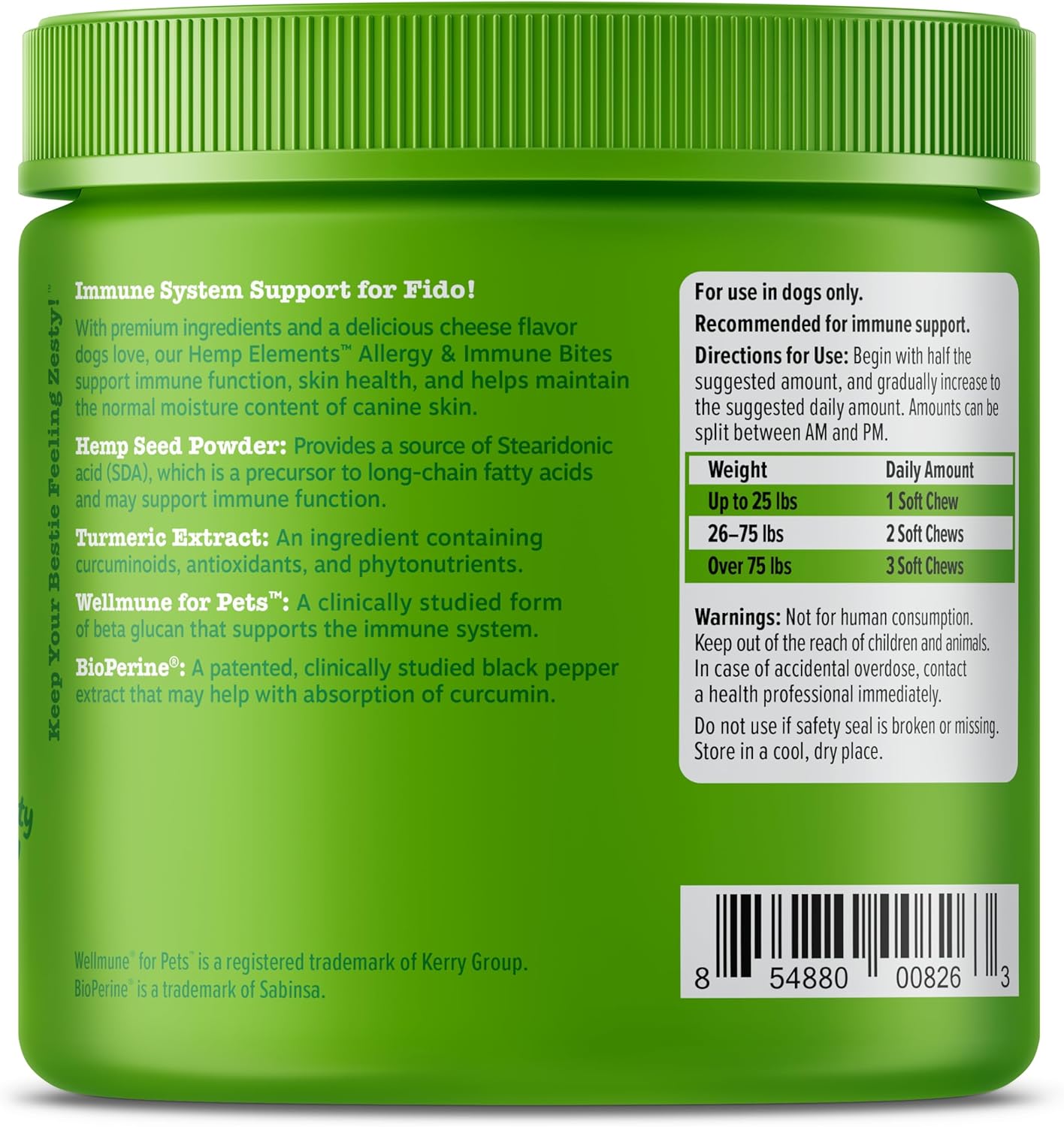 Zesty Paws Dog Allergy Relief - Anti Itch Supplement - Omega 3 Probiotics for Dogs - Salmon Oil Digestive Health - Soft Chews for Skin & Seasonal Allergies - with Epicor Pets – Hemp - 90 Count…