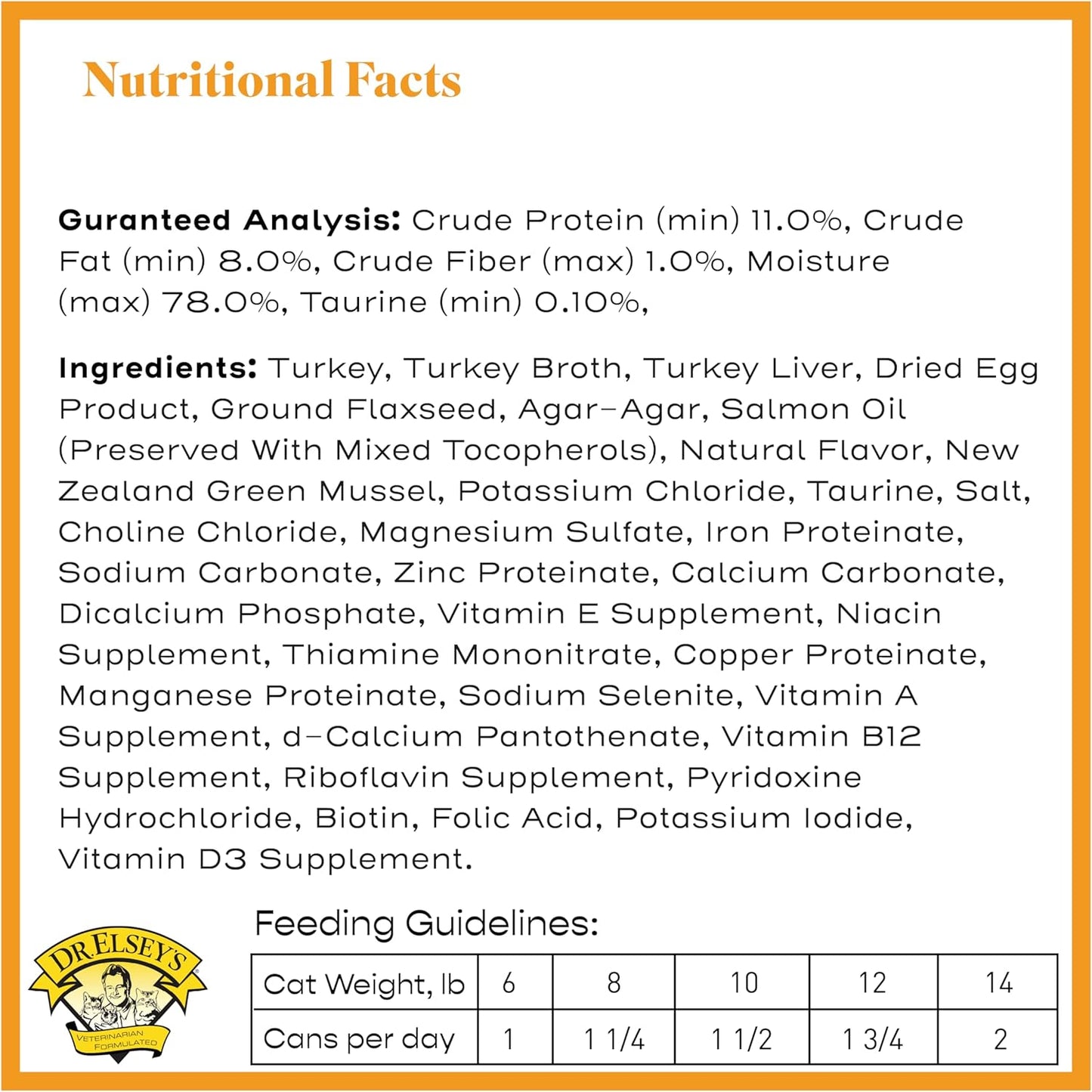 Dr. Elsey's cleanprotein Original Turkey Recipe Wet Cat Food, 2.75 oz Can (Pack of 24)