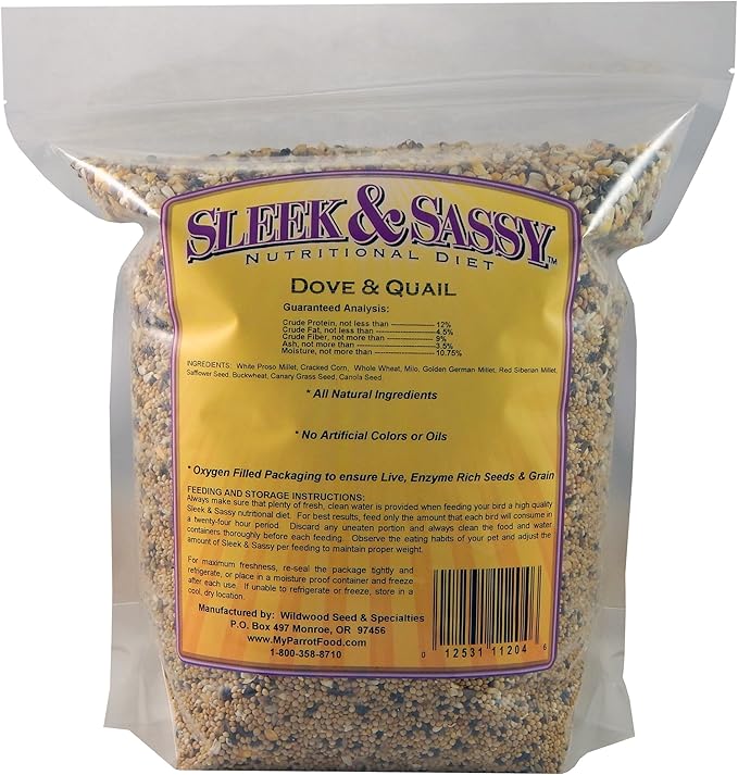 SLEEK & SASSY Dove & Quail Bird Food (4 lbs.)