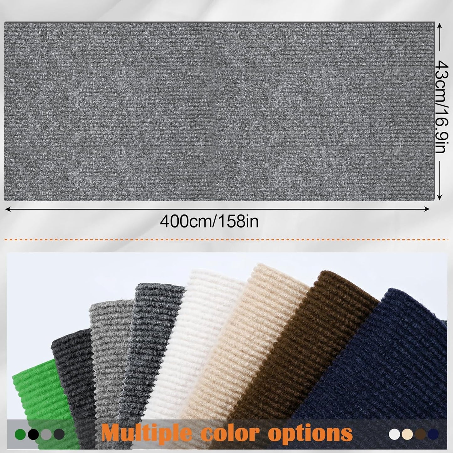 Cat Scratch Furniture Protector - 158" x 17" Trimmable Self-Adhesive Cats Claws Scratch Pads, DIY Cat Climbing Couch Protector for Scratch Post Cat Tree Replacement Indoor (Light Gray)