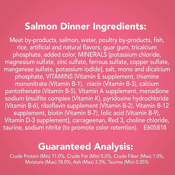 Purina Friskies Wet Cat Food Pate, Pate Salmon Dinner - (Pack of 24) 5.5 oz. Cans