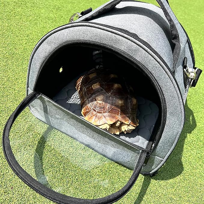 Guinea Pig Carrier, Small Pet Carriers for Rabbit Hamster Bird Bunny Bearded Dragon Kitty and Etc. Animal Bag with Stable Handle and Waterproof Pad, Easy Travel and Vet Visit-Large