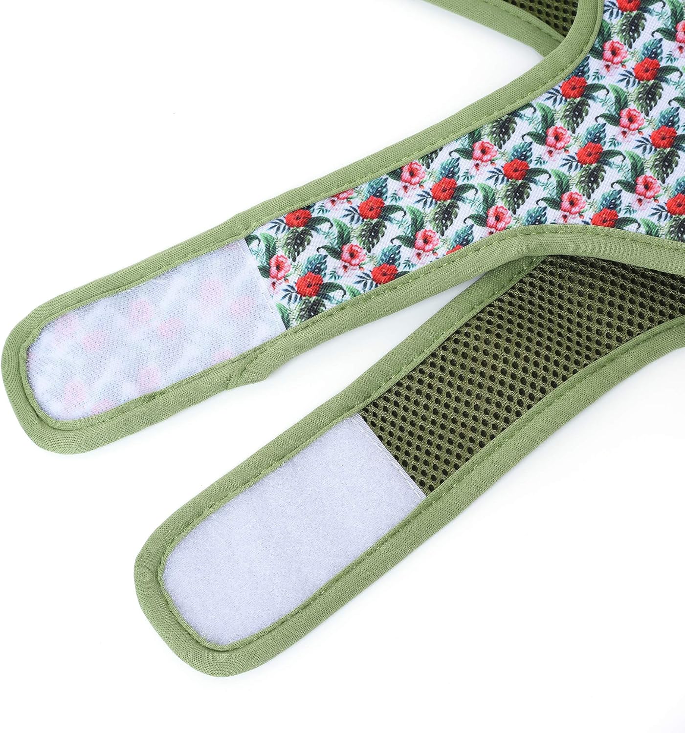 Mile High Life Dog Harness, Air Mesh Floral Vest Harness for 20 lbs Small Dogs & Cats, Easy Get on Adjustable Easy Closures Both Neck and Chest(Wild Rose, XS Chest 14"-16")