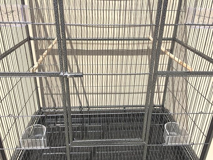 54" Pet Products Large Wrought Iron Breeder Bird Flight Cage Side Breeding Nest Doors with Removable Rolling Stand