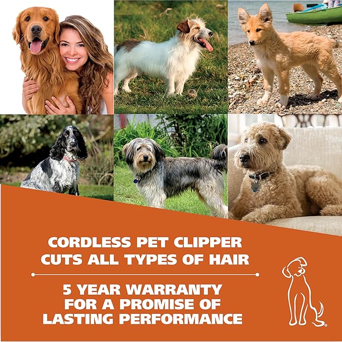 Wahl Easy Pro for Pets, Rechargeable Dog Grooming Kit – Electric Dog Clippers for Dogs & Cats with Fine to Medium Coats - Model 9549