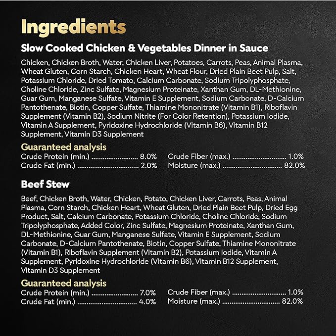 Cesar Home Delights Adult Wet Dog Food, Slow Cooked Chicken & Vegetables Dinner and Beef Stew Variety Pack, 3.5 oz. (12 Count, Pack of 2)