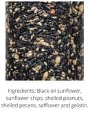 JCs Wildlife Wild Bird Blend Premium Bird Seed Large Cylinder with Hole, 3.75 lb (6 Cylinder)