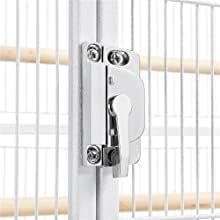 54" Large Wrought Iron Breeding Flight Canary Parakeet Cockatiel Lovebird Finch Cage Side Nesting Doors with Removable Rolling Stand