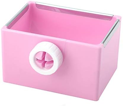Hypeety Hamster Food Bowl Small Pet Feeder Food Water Bowl Fixable Plastic Hamster Food and Water Bowl Dispenser Durable Cage Bowl Feeder for Hamster Guinea Pig Rabbit Small Animals(Pink)