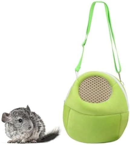 Pet Carrier Backpack for Small Animals, Travel Handbag for Cat, Puppy, Guinea Pig, Hedgehog, Hamster (Green, S)