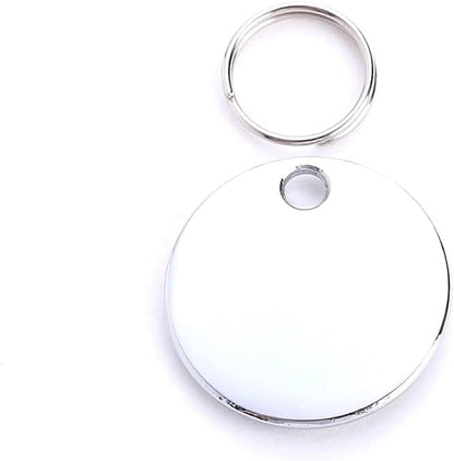 Personalized Dog/Cat Cute Paw Pet ID Tag with Unique Laser Engraving Name and Phone Number for Pet Collar or Key Chain (Pink)