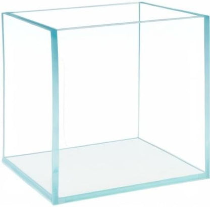 Cube Rimless Frameless Extra Clear All Glass Aquarium, Low Iron Glass Tank, 5mm Glass, White Leveling Mat Included, w/Lids Options