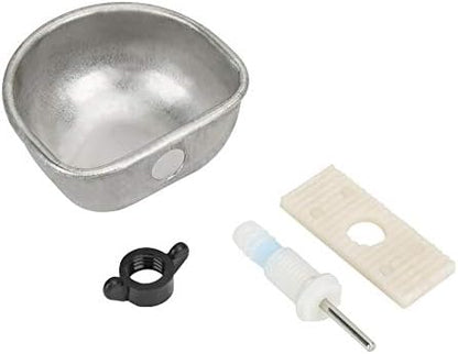 10PCS Stainless Steel Rabbit Water dispenser Rabbit Water Feeder with Bowl Automatic Rabbit Drinker Removable Hanging Pet Cage Water Bowls Rabbit Drinking Equipment