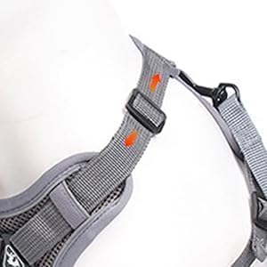 Wanheart Summer cat Chest Harness and Leash, Anti-Escape Adjustable Soft mesh cat Leash and Chest Harness Set for All Types of Cats cat Vests (Grey, XL:16.5-22.04lb)