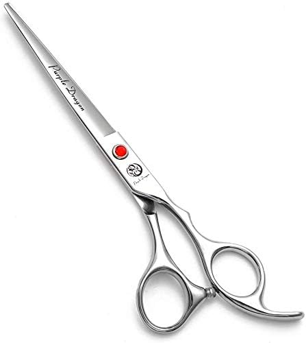Purple Dragon 5"/5.5"/6"/6.5"/7"/7.5"/8"/9"/10" Sharp Edge Hair Cutting Shears Pet/Puppy/Cat Grooming Scissors with Bag - Perfect for Barber or Dog Groomer