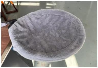 Cat Desk Bed - 360-Degree Rotation Cat Desk Hammock & Space-Saving Semi-Circular Cats Bed, Soft Faux Rabbit Fur Material, Suitable for Various Desktops, Diameter 42cm (X-Large)