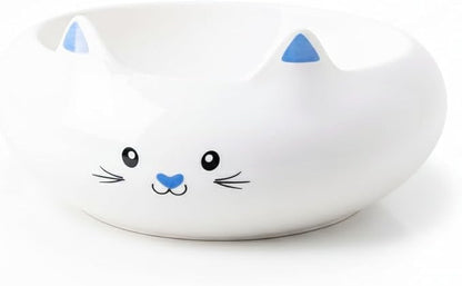 Key Holder Bowl, Home Decor, Desk Decor & Gifts for Girls, Cat Bowls, Ceramic Cat Food Bowl, Cute Kitten Water Bowls with 7.1oz Capacity, Cats Deals, Whisker Fatigue Friendly, Multi-Use