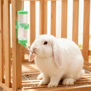 Hamsters Water Bottle, Automatic No Drip Hanging Water Feeder Dispenser for Small Animals Guinea Pig Rat Rabbit Dwarf Gerbil Chinchilla(Green 125ML)