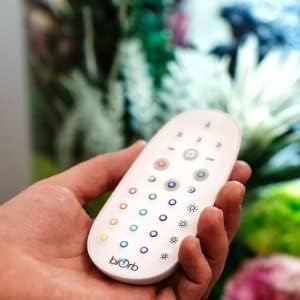 biOrb Halo 15 Acrylic 4-Gallon Aquarium with Multi-Color Remote-Controlled LED Lights Modern Compact Tank for Tabletop or Desktop Display, White