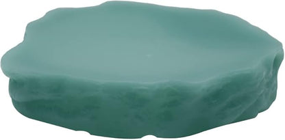 Reptile Water Dish,Resin Reptile Rock Food Feeder Bowl, Water and Food Bowl,Terrarium Decor for Leopard Gecko, Lizard,Spider,Turtle,Scorpion, Chameleon,Hermit Crabs (M, Green-Glow in Dark)