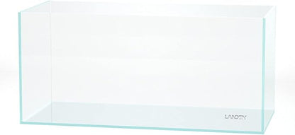 Landen 100P 50 Gallon Rimless Low Iron Aquarium Tank, W39.4×D17.7×H17.7 in(100x45x45cm) 10mm Thickness with Black Nano Foam Leveling mat Included