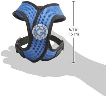 Gooby Choke Free Comfort X Soft Harness, Blue, Small