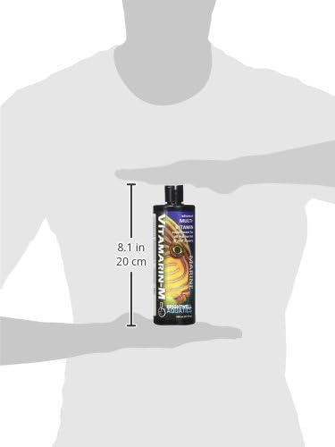 Brightwell Aquatics Vitamarin-M – Complete Vitamin Supplement for Marine Fish, Corals & Invertebrates – Supports Growth, Color & Immune Health – No Refrigeration, 500 ml