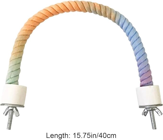 3 PCS of Bird perches Gradient Ropes, Used as Climbing Ropes for Parrot Cages, Rope Perch with Double Bird cage Swing Toy- Swing