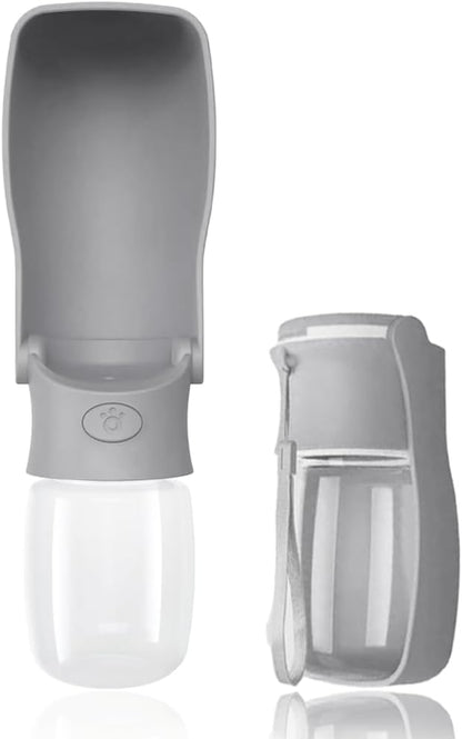 Portable Dog Water Bottle for Walking 19 OZ or 12 OZ Portable Pet Water Bottles for Puppy Small Medium Large Dogs Water Dispenser Pet Water Bowl Dog Accessories (19OZ Blue) (12OZ Grey)