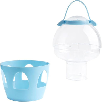 Pigeon Water Dispenser Feeder, 2L Water Pot Container with Handle for Pigeon Chicken Parrot Duck Poultry (Colors May Vary)