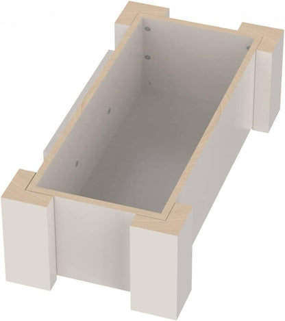 GrooveThis Woodshop - Personalized Elevated Dog Bowl Stand for Large, Medium, Small, X-Small Dogs - Stainless Steel Food and Water Bowls - Raised Dog Dish (X-Small, Flag Design)