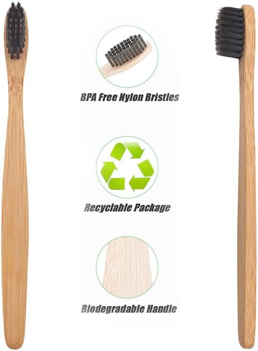 H&H Pets Bamboo Toothbrush Set for Dogs and Cats - Soft Bristles & Biodegradable Wooden Toothbrush, Puppy Supplies, Dog Brush Set, Pet Supplies Dog Grooming Kit Eco-Friendly (Size Small, 3-Count Pack)