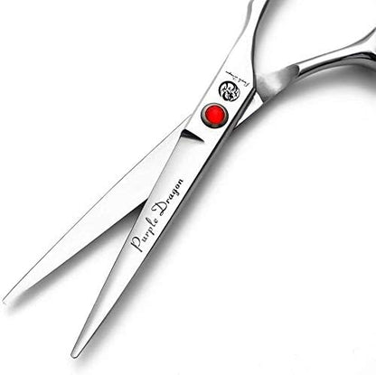 Purple Dragon 5"/5.5"/6"/6.5"/7"/7.5"/8"/9"/10" Sharp Edge Hair Cutting Shears Pet/Puppy/Cat Grooming Scissors with Bag - Perfect for Barber or Dog Groomer