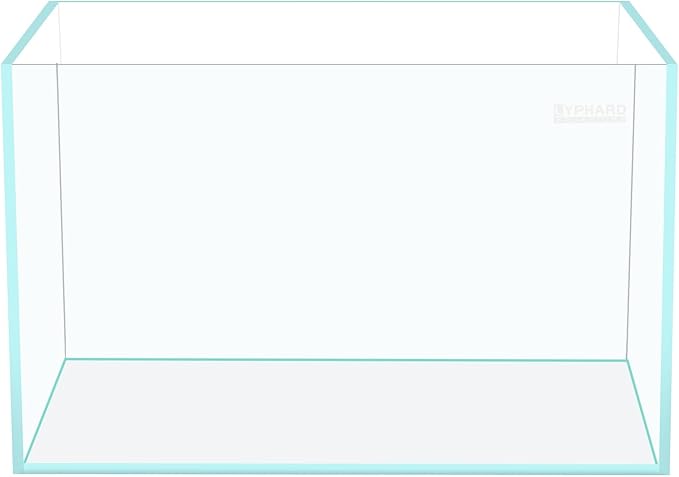 LYPHARD AQUARIUMS 15 Gallon Rimless Aquarium, Ultra Clear Glass Low Iron Rectangular Fish Tank L19.6×W13×H13.8 Inches Thickness 6mm with EVA Foam Mat Included