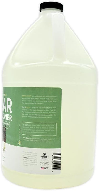 Bark2Basics Dog Ear Cleaner, 1 Gallon - All Natural, Witch Hazel, Gentle Aloe Vera and Chamomile Extract Base, Breaks Through Tough Wax and Debris, Soap-Free