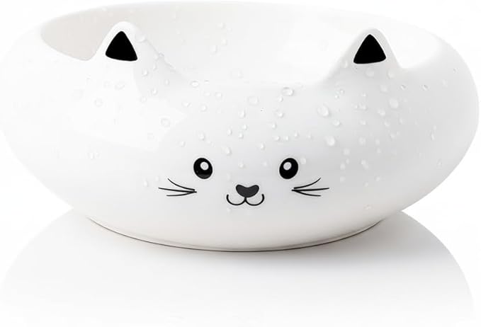 Stocking Stuffers for Teen Girls, Cute Room Decor, Key Holder, Desk Décor, Ceramic Clip Holder, Trinket Dish, Cat Food Bowl, Kitten Water Bowls with 7.1oz Capacity, Multi-Use & Gifts for Girl