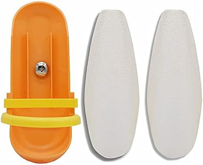 5.9"-6.53" Large Bird Cuttlebone for Parakeets, Cuddle Bone with Plastic Holder, Cuttlefish Bone for Sharp Beaks, Natural Birds Calcium Suitable for Parrots Cockatiels Budgie, 2pcs