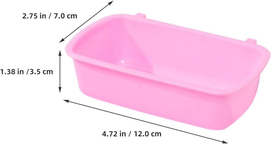 POPETPOP 6pcs Small Feeder Bowl Basic Dish Rabbit Feeder Waterer Hanging Cups Treats Drinker Bath Food Water Bowls for Birds Rats Small Pets