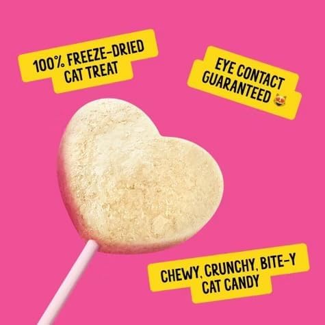 Bonkers Purrpops Freeze Dried Tuna & Salmon Flavor Lollipop Cat Treats, Healthy Real Meat Treats, Training Treats or Food Topper, for All Breeds and Ages, Value Pack (18 Pieces)