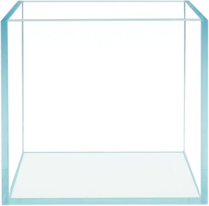 Cube Rimless Frameless Extra Clear All Glass Aquarium, Low Iron Glass Tank, 5mm Glass, White Leveling Mat Included, w/Lids Options