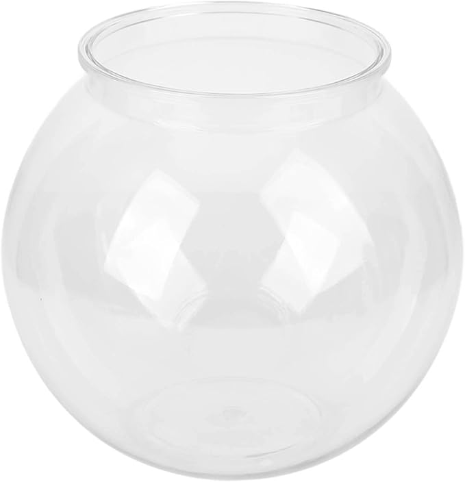 Plastic Fish Bowl, Heavy Duty Vase Sturdy Break Proof Clear Round Vase Fish for Candy, Carnival Games, Prizes, Centerpieces and Party Decoration Supplies BPA- L