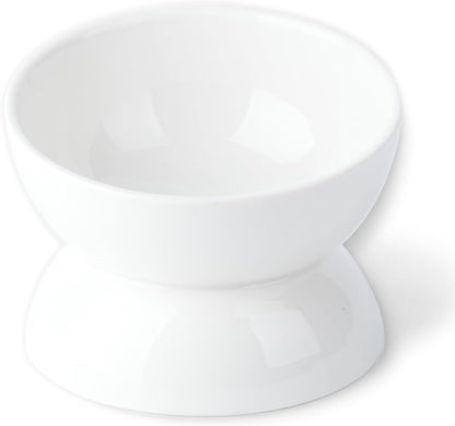 Cat Water Bowl, 16 OZ Ceramic Elevated Cat Bowls, 15° Tilted and Raised Pet Food Dish, Anti Vomiting Protect Pets' Spines and Whisker Fatigue